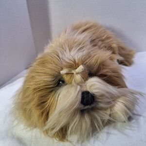Dakin Annabelle Shih Tzu Plush Dog Lou Rankin & Friends 14" Realistic Cream Tan